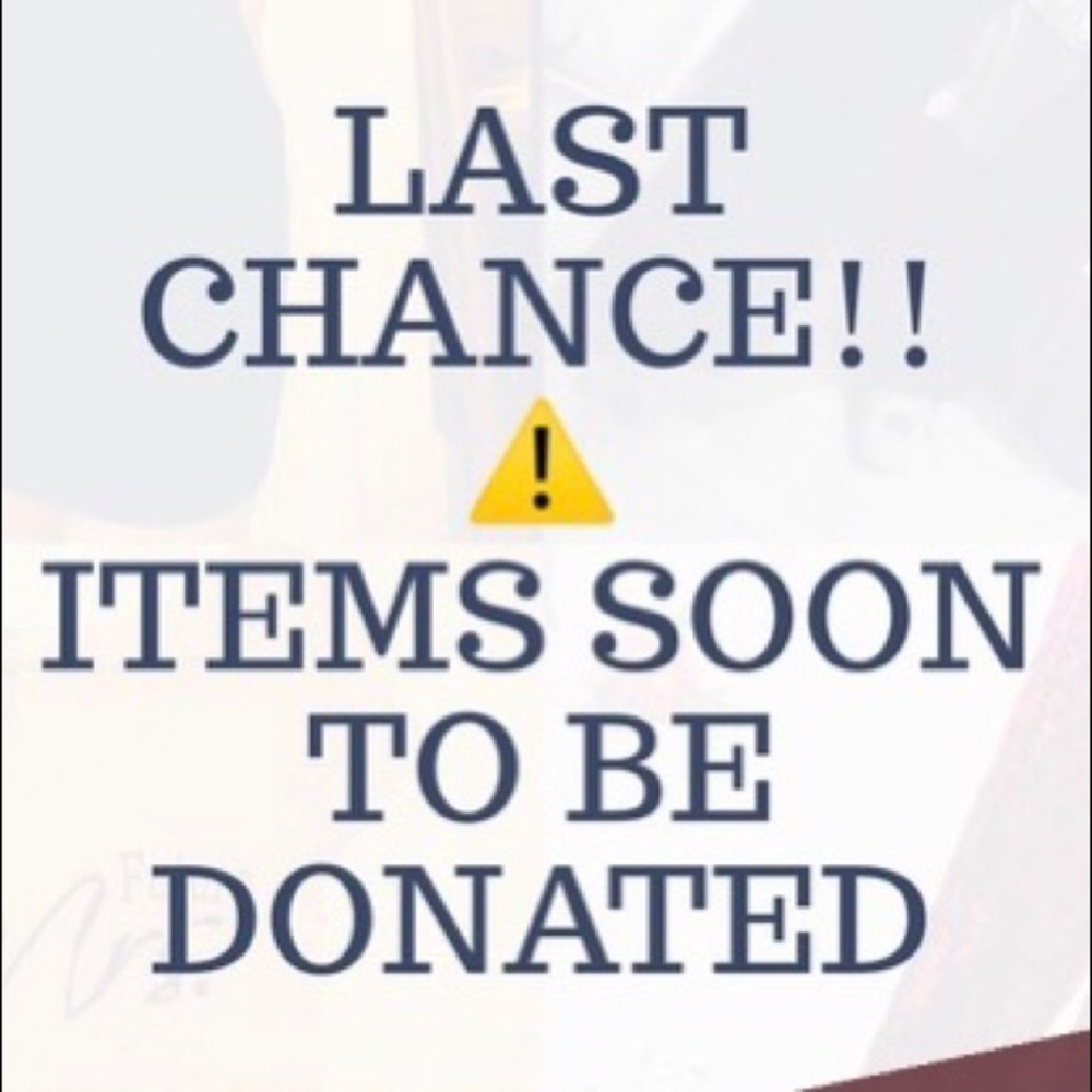 ⚠️ If no items with this symbol, all were sold or donated